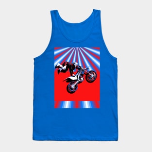 Retro Motocross Rider Design Tank Top